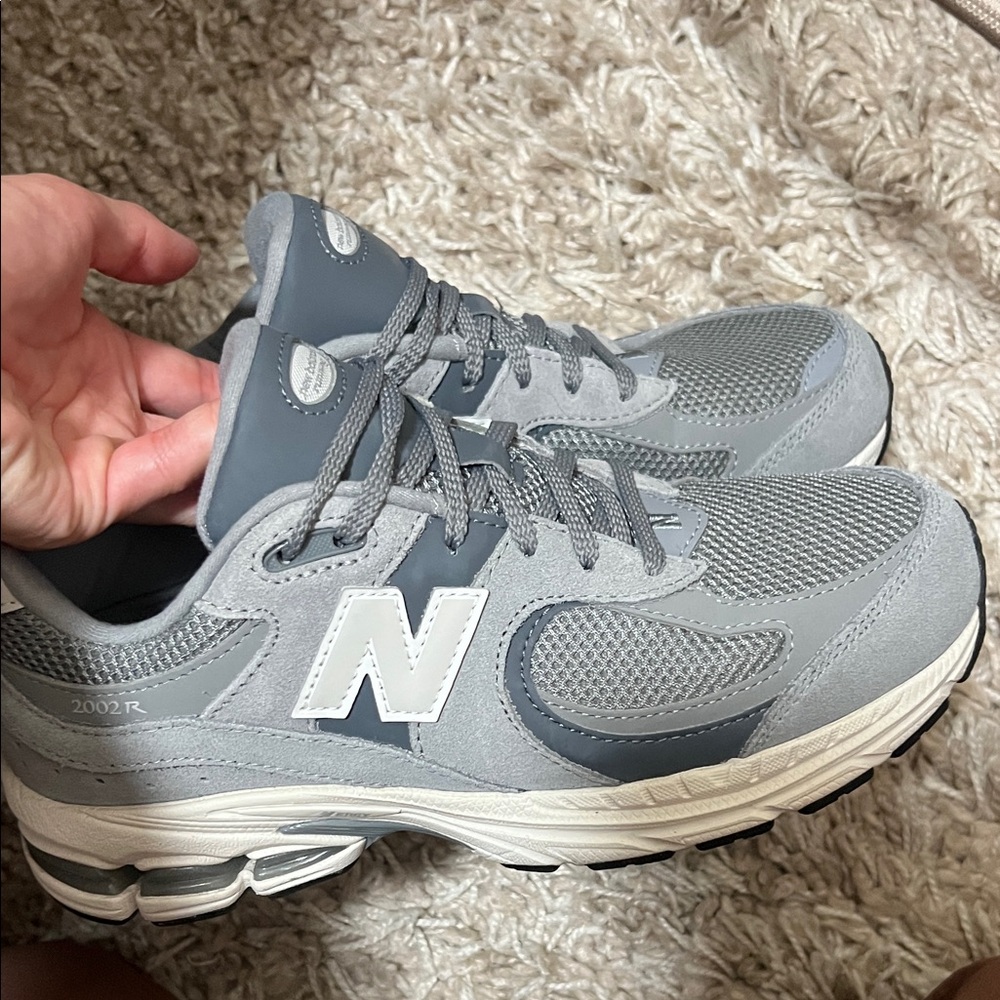 New Balance Gray and White Athletic Shoes